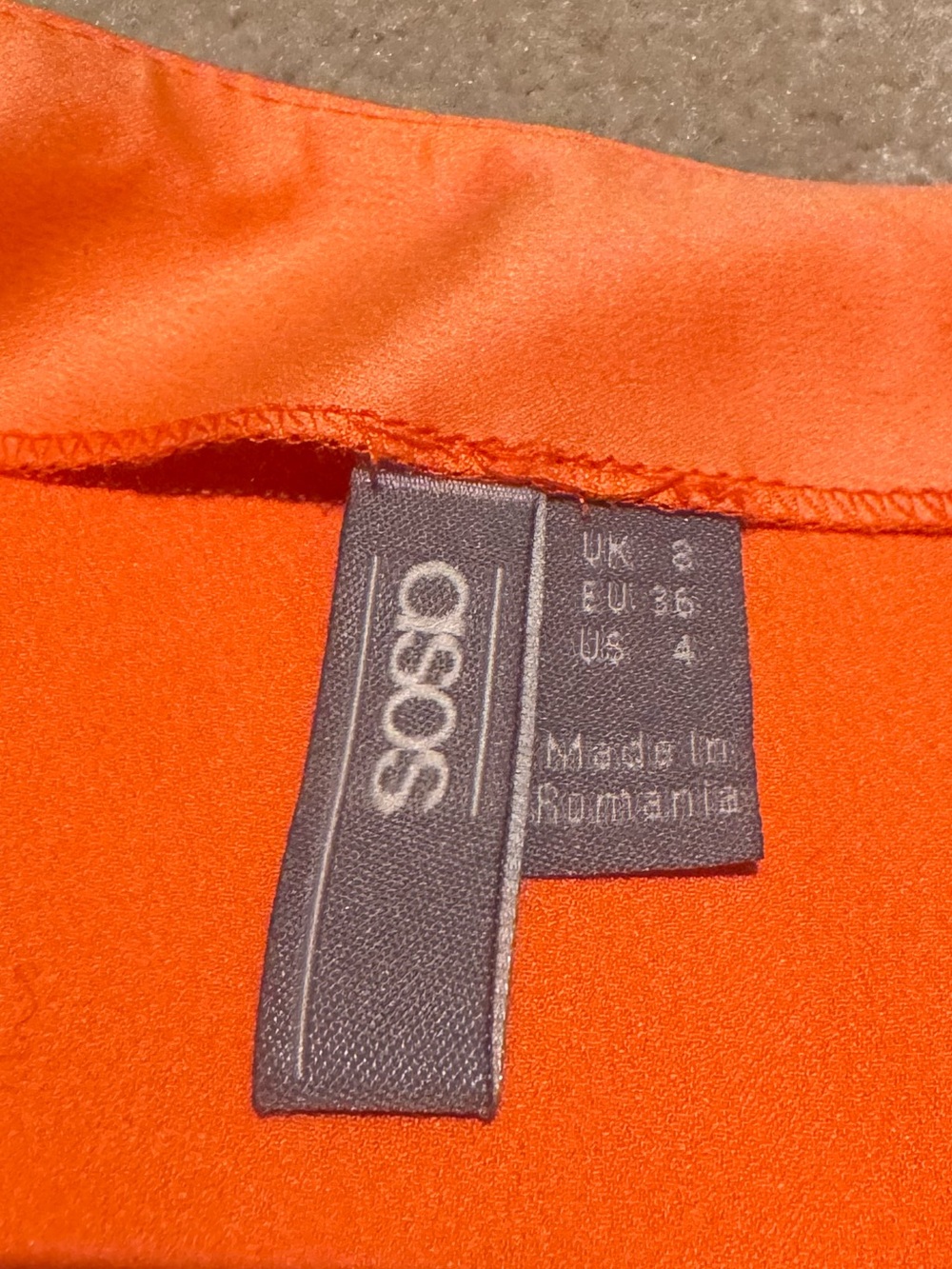 ASOS Slim Button-Front Orange Maxi Skirt - Picture 2 of 2